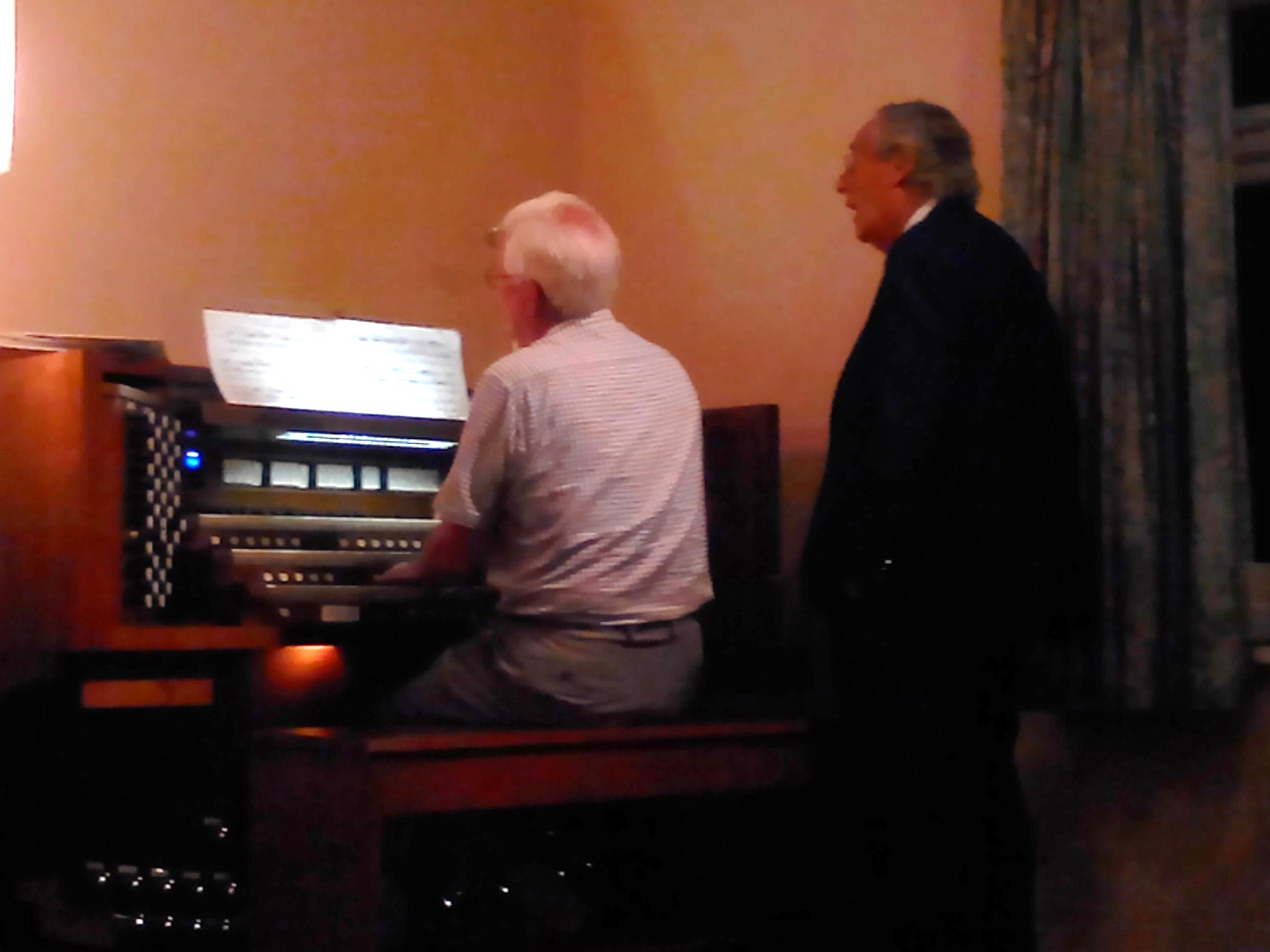 Image: Ted playing the organ