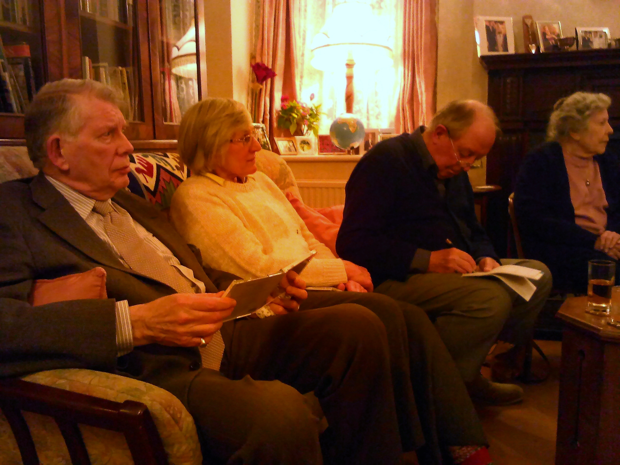 Image: EDOA members listening to a CD