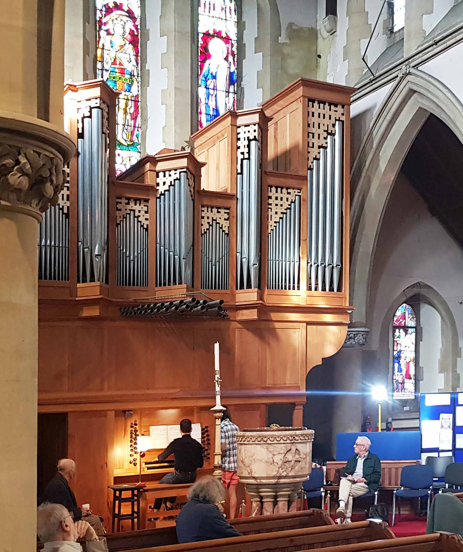 Image: The organ at All Saints Friern Barnet