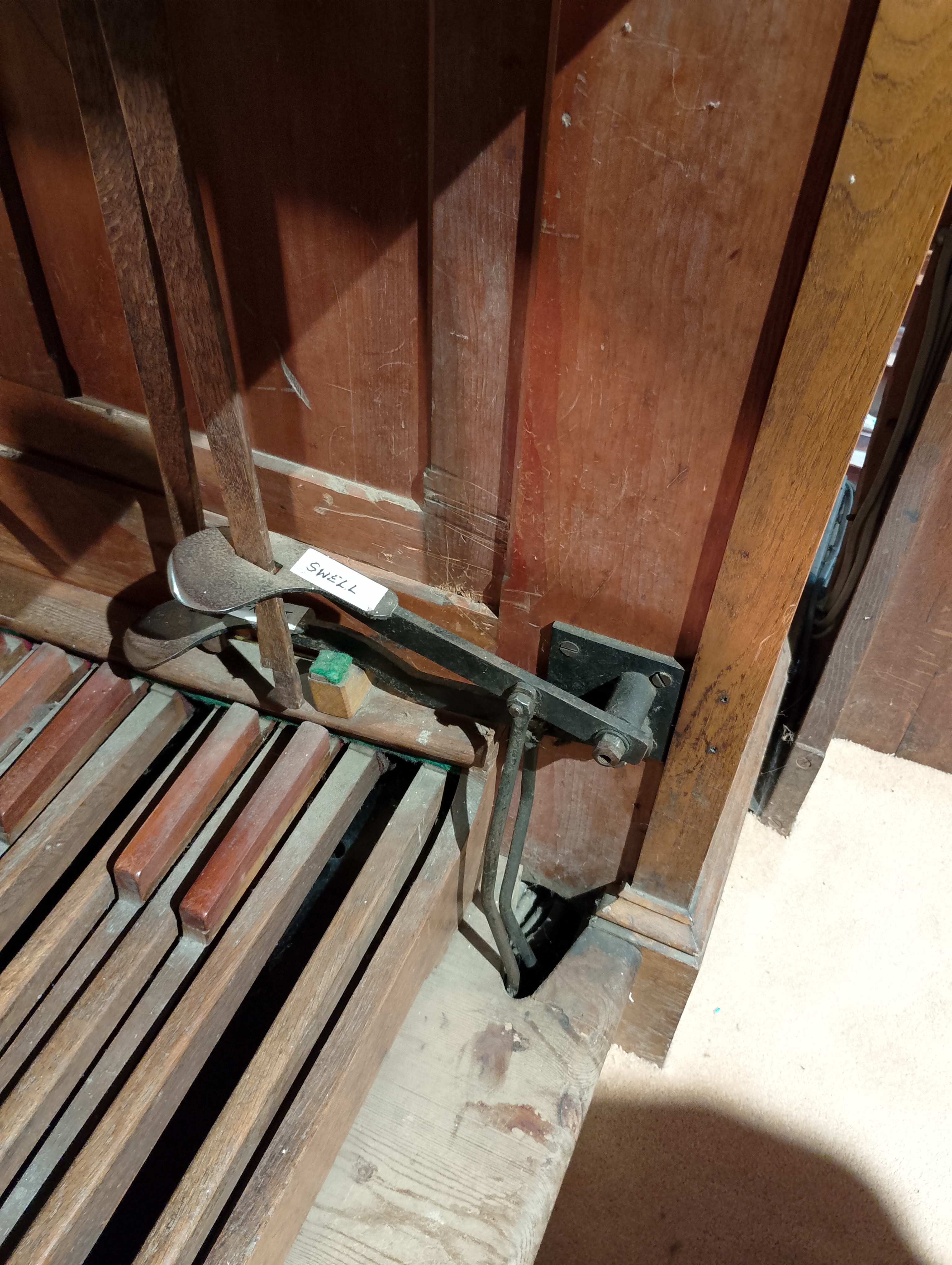 Image: Pedals for operating the boxes at Birchanger